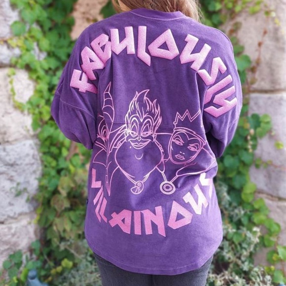 DISNEYLAND PARIS EXCLUSIVE FABULOUSLY VILLAINOUS SPIRIT JERSEY Purple Ve… - Picture 12 of 13